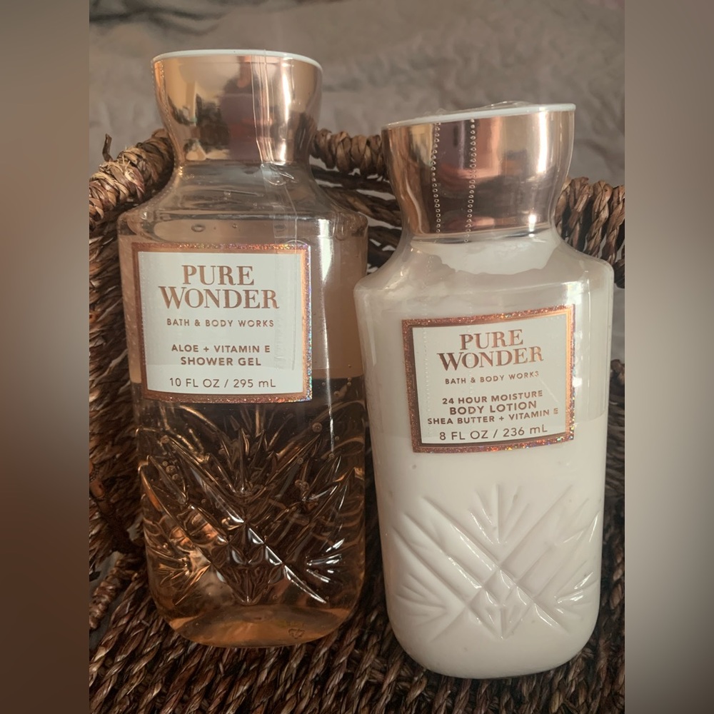 New. Never opened. Bath & Body Works Pure Wonder Shower Gel AND Body Lotion